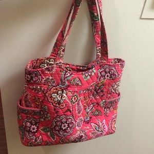 Vera Bradley Pleated Tote in Call me Coral Pink
